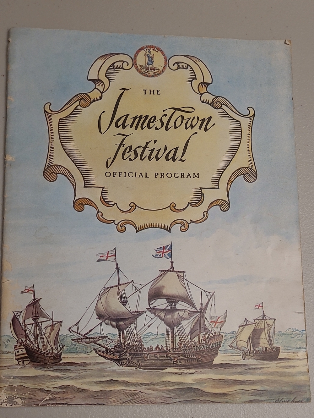 Jamestown Festival Official Program - Nautical Illustrated Cover